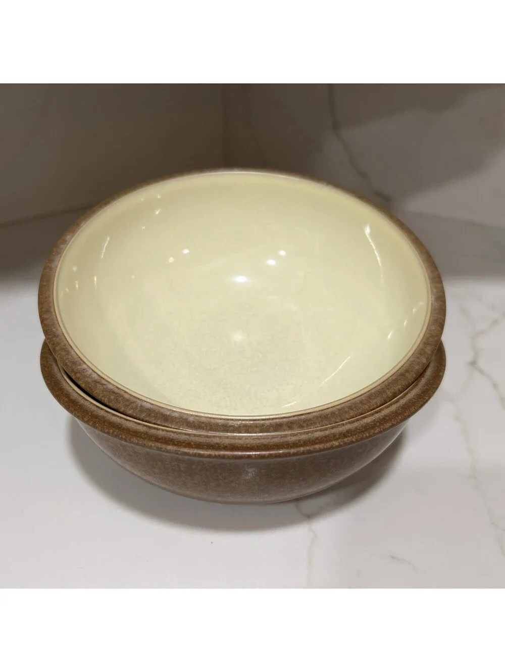 Denby-Langley Energy Cinnamon Soup Cereal Bowl 7” MCM Stoneware England Speckle